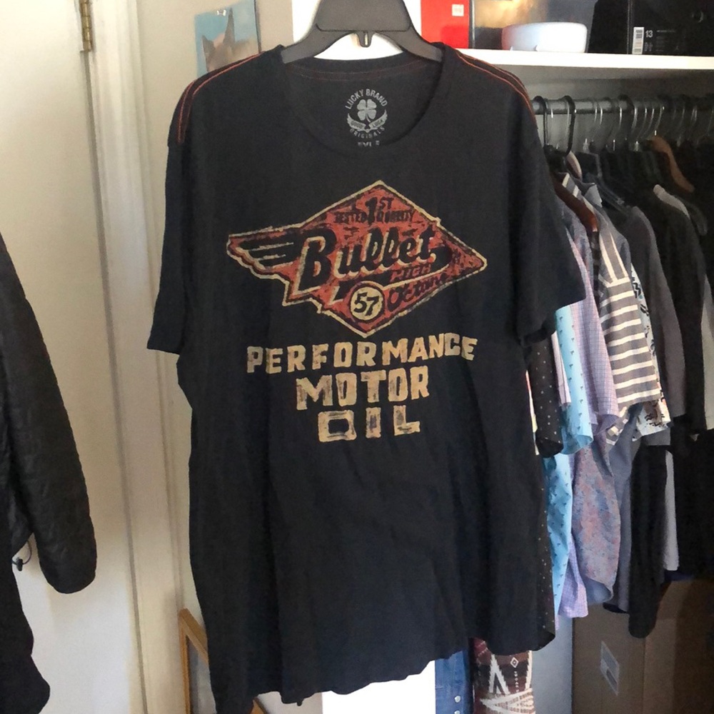 Men’s Lucky Brand Shirt Size XL Motor Oil